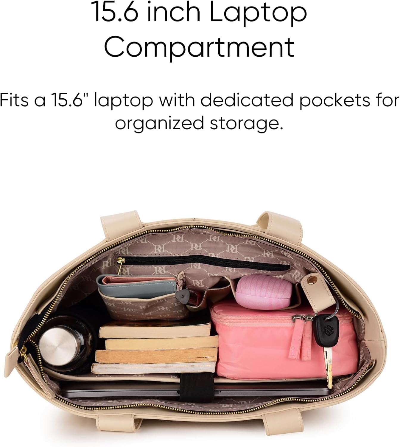 RASHKI SAGE - Laptop Tote Bag | 15.6" Laptop compartment | Work Tote