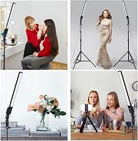 Set de iluminat studio LED reglabil GSKAIWEN 24W, 3200K-5500K, cu intensitate reglabilă, trepied și geantă de transport, pentru cameră video, portrete și transmisiuni live 7