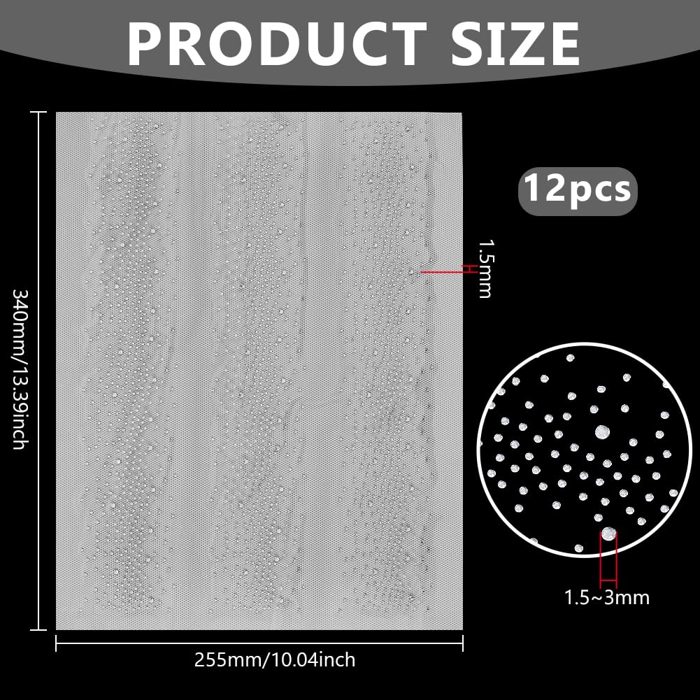 FINGERINSPIRE 12 Stück Strass Aufbügler 255x340mm Hotfix Kristall Strass Applikationen 1.5~3mm Glas Strasssteine Für Kleidung Kostüme Basteln Einfache Wärmeübertragungsdekoration