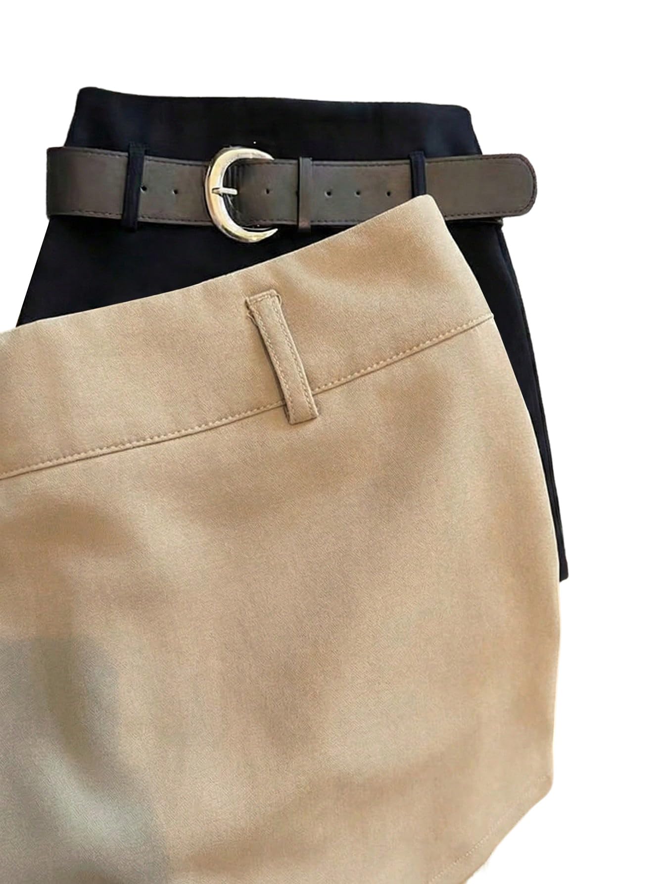 SOLY HUX Gonna elegante da donna, a vita alta, mini gonna estiva con pantaloni, linea ad A, gonna con cerniera, abbigliamento casual