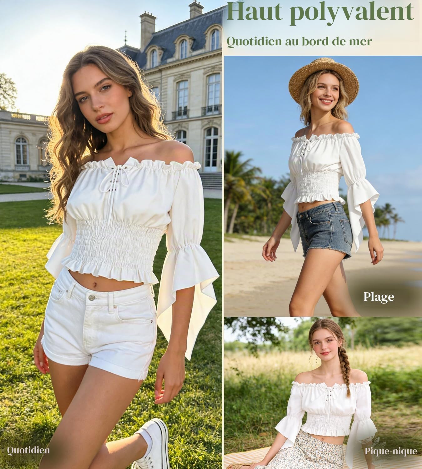 Costume Femme Pirate Médiéval Gothique Ensemble Robe Médiévale avec Chemise Blanche & Ceinture, Tenue Renaissance pour Carnaval, Mardi Gras, Halloween & Fête Médiévale