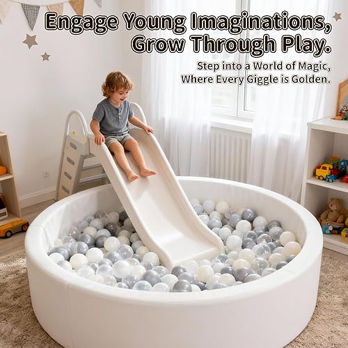 Vista 199 de STARBOLO Ball Pit Balls for Toddlers Phthalate Free BPA Free Non-Toxic Crush Proof Play Balls for Toddlers Kids Pool Playhouse Pack of 100 200 500