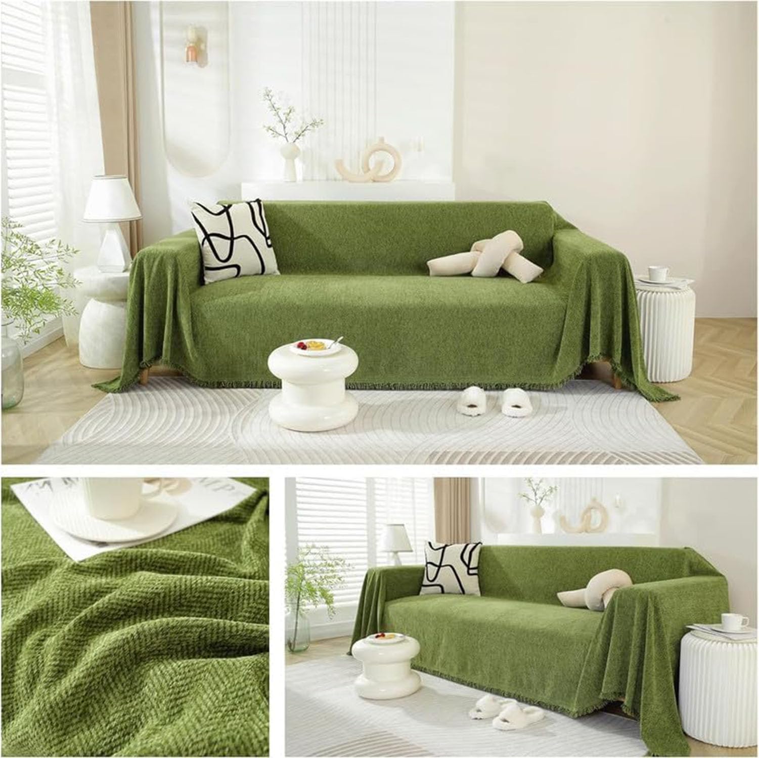 Copridivano impermeabile per divani a 3 e 4 posti, antiscivolo, 180 x 420 cm, elegante e ideale per proprietari di casa e animali domestici