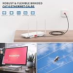 XXONE Outdoor Cat 6 Ethernet Cable 100ft, 26AWG Heavy-Duty Cat6 Networking Cord Patch Cable RJ45 LAN Wire Cable FTP Waterproof Direct Burial