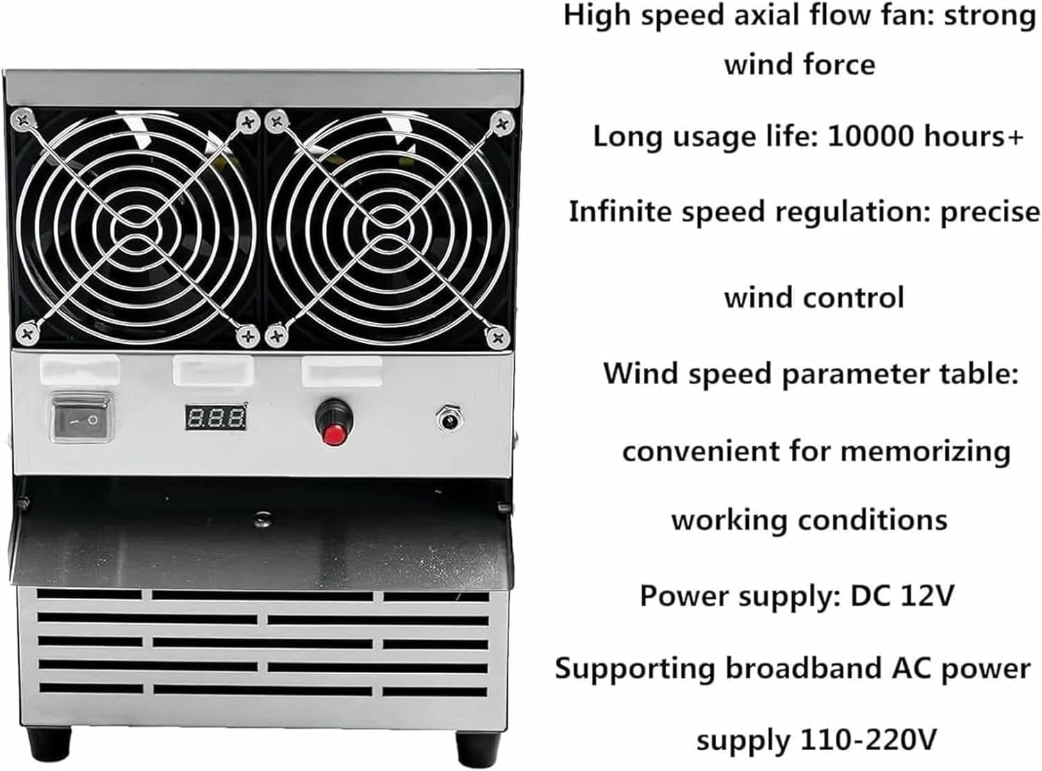 Bird Feed Blown Shell Splitter, Electric Grain Winnower Winnowing Machine, Adjustable Speed Fan/Exhaust Port, for Millet, Miscellaneous Grains, Melon Seeds