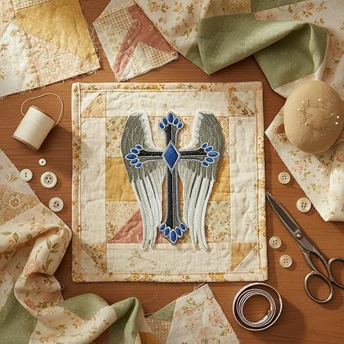 Miniatura 7 de [Personalizado] Santa Cruz Sagrada con Recompensa de la Naturaleza [Cruz Alada] Bordado Hierro/Coser Parche [7 x 4.85 pulgadas] [Fabricado en