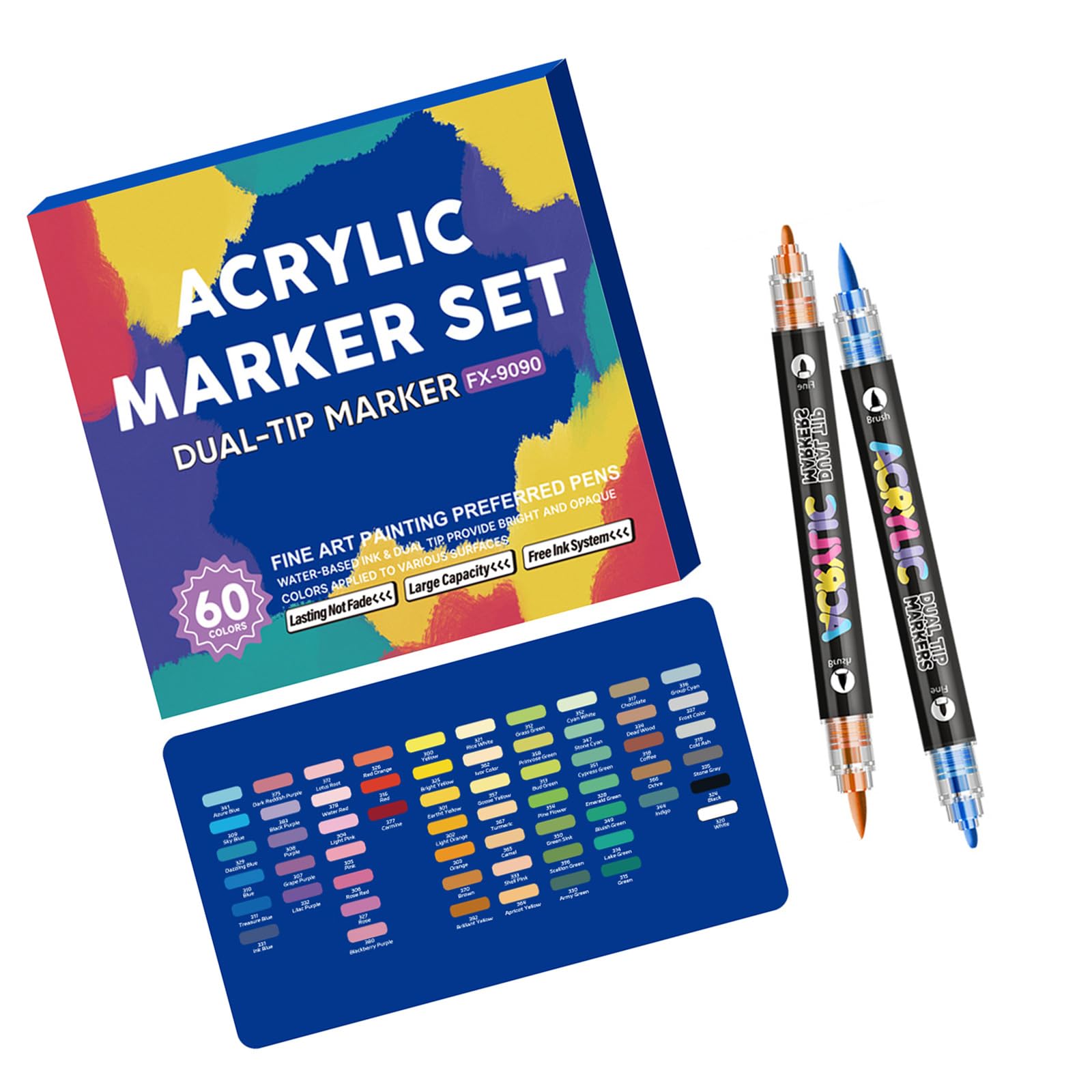 Rotuladores de punta con purpurina, pincel suave, acuarela, para niños, dibujo artístico, diseño flexible, juego de bolígrafos de dibujo, proyectos escolares y diseños creativos
