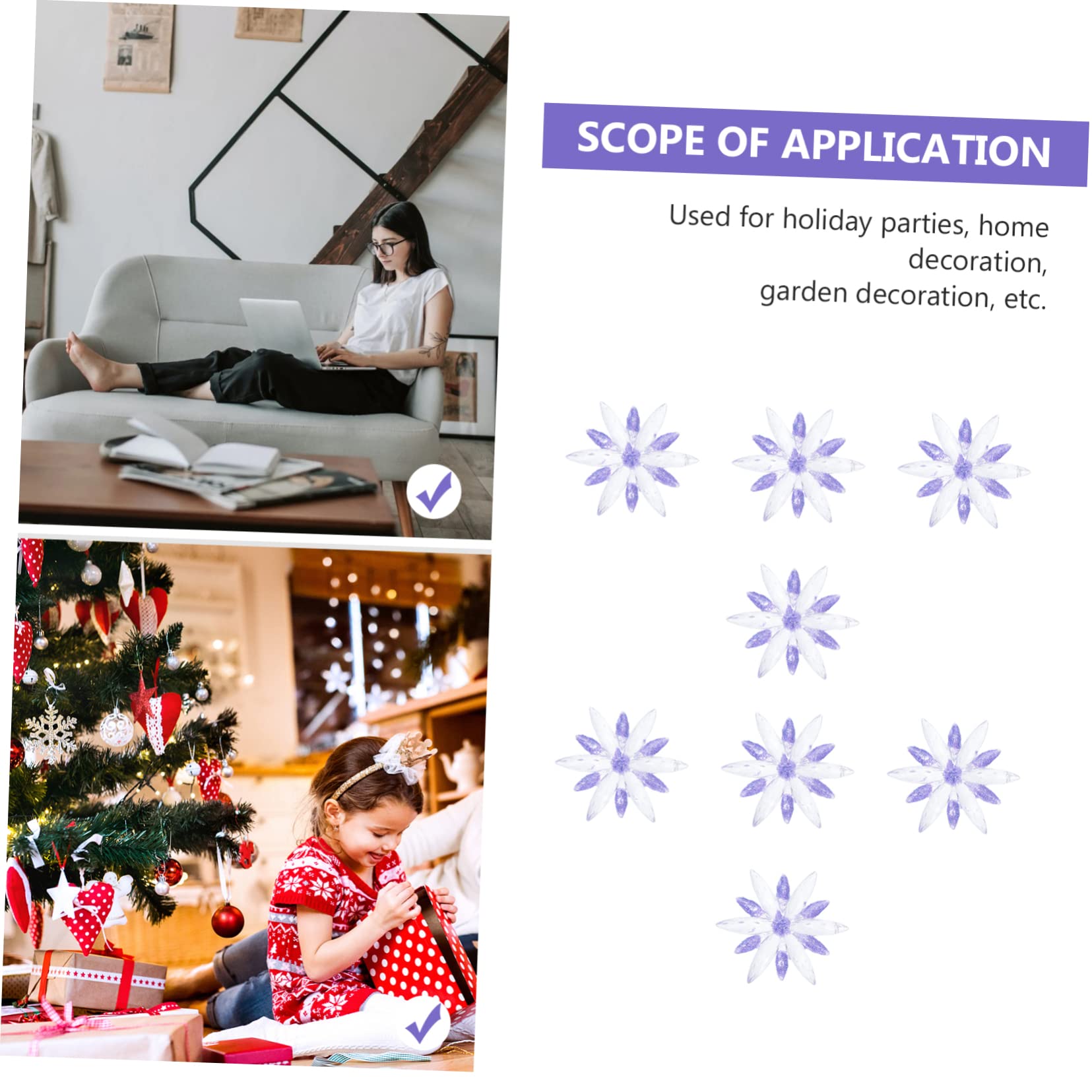 DECHOUS STK Weihnachtsbaum-Anhänger weihnachtsdeko Christbaumschmuck weihnachtadeko DIY hängende Dekore schmückt Weihnachten Dekorationen Ornament schmücken Violett
