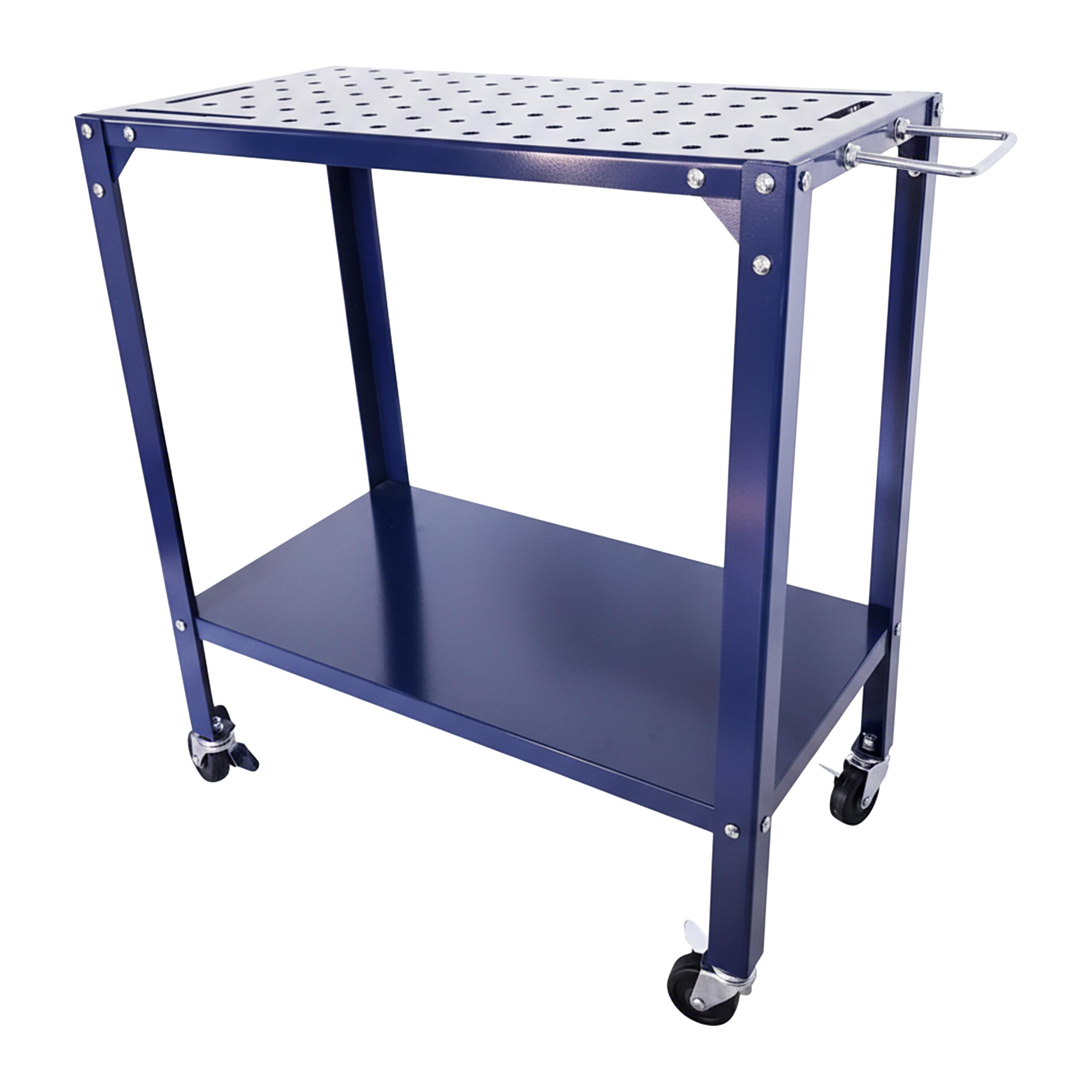 Table de soudage mobile à plateau perforé pour fixations précises