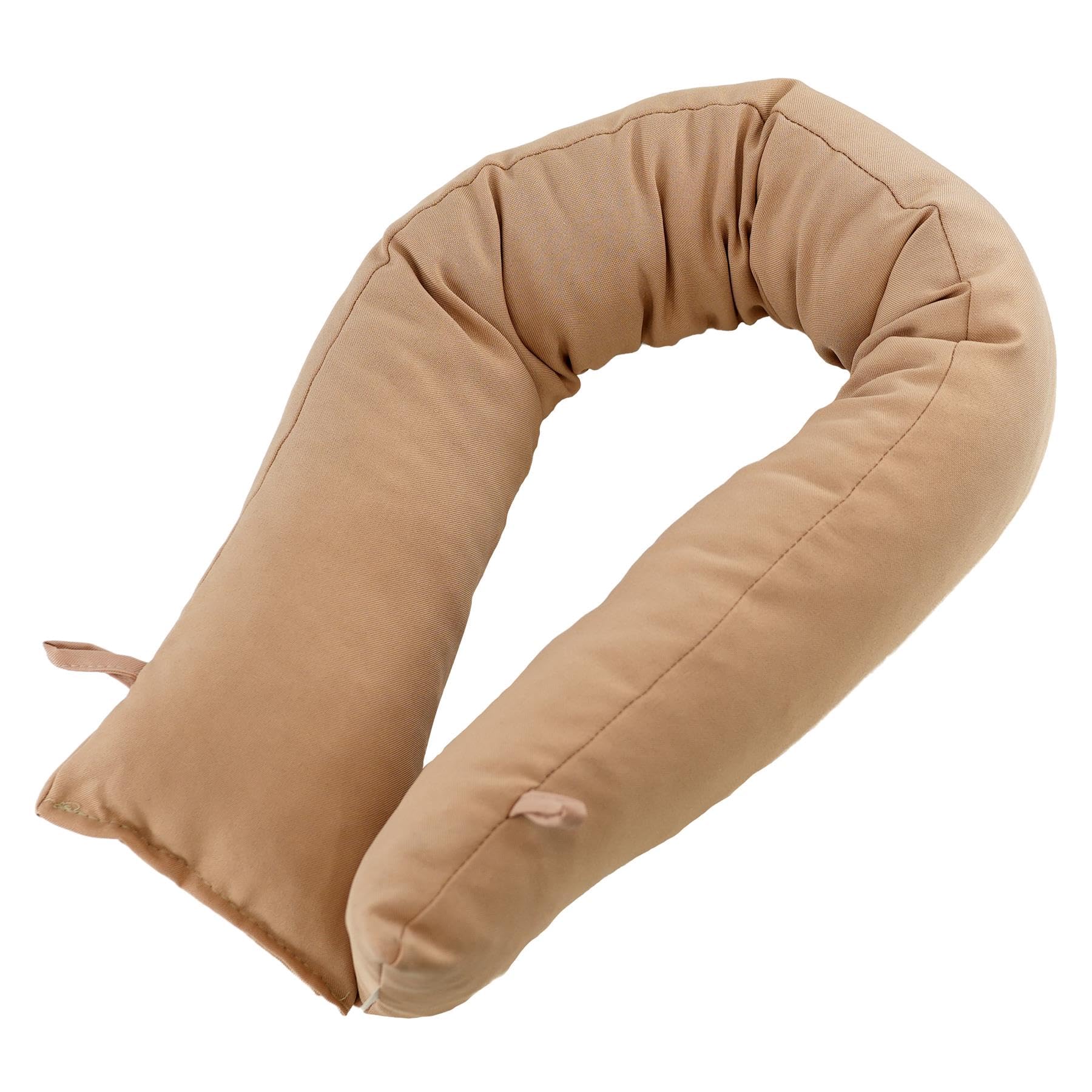 Plain Fabric Draught Excluder Hollowfibre Polyester Filled Door Windows Draught Stopper Door - Window Draft Guard Energy Saver Beige