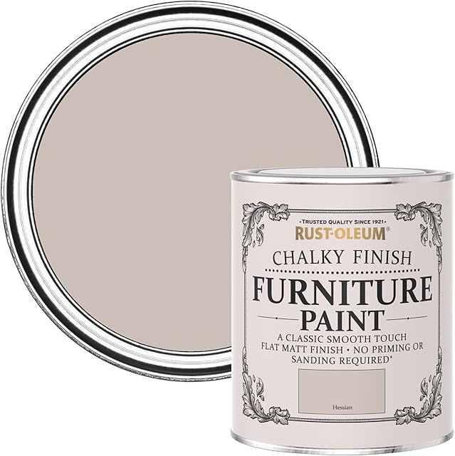 Rust-Oleum 750ml Rustoleum Chalky Finish Furniture Paint Flat Matt Hessian, RO0070026G1