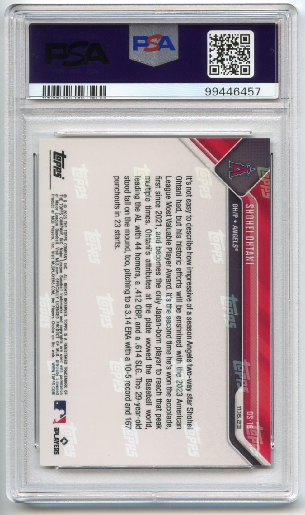 Amazon.co.jp: ［PSA鑑定カード］ PSA10 GEM MINT 大谷翔平 2023
