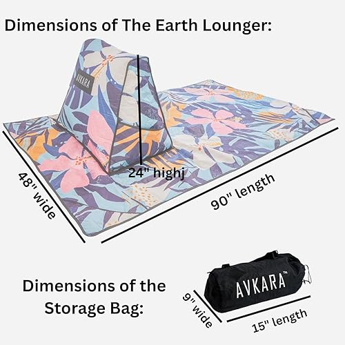 Miniatura 3 de AVKARA Tumbona Silla de playa Tumbona de tierra tropical Tumbona inflable Silla portátil ligera