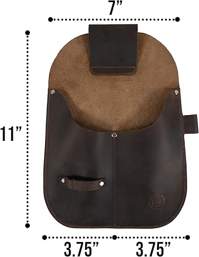 Miniatura 6 de Soporte para herramientas de jardinería hecho a mano de cuero de grano completo - Bourbon Brown