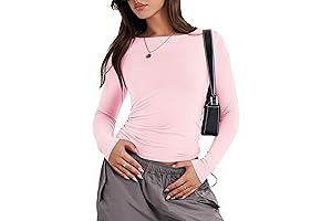 ANRABESS Women’s Long Sleeve Pink Shirt