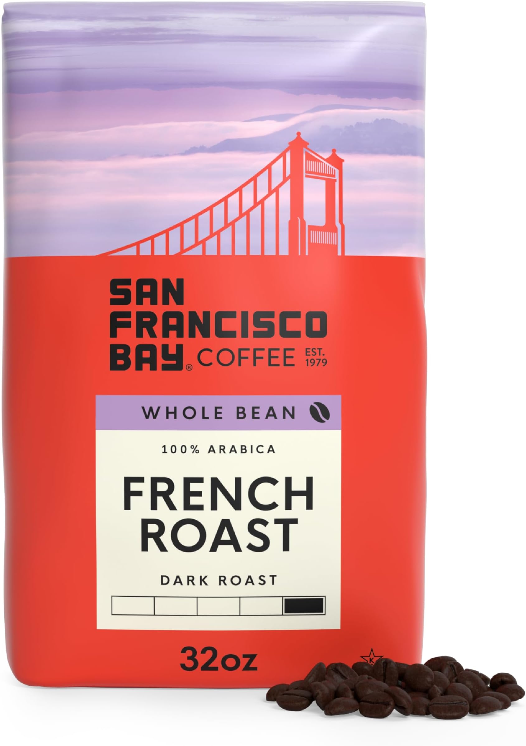 San Francisco Bay French Roast, Whole Bean Coffee, 908g - Dark Roast