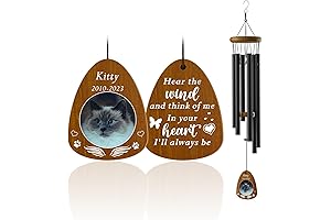 Personalized Pet Memorial Wind Chimes for Cherished Feline Companions