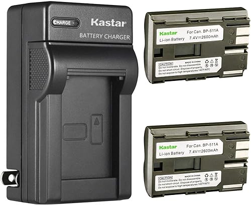Miniatura 5 de Kastar AC cargador de pared compatible con Canon ZR60 ZR65MC ZR70MC ZR80 ZR85 ZR85MC ZR90 ZR90MC PV130 EOS Rebel DS6041 cámaras, Canon empuñadura de