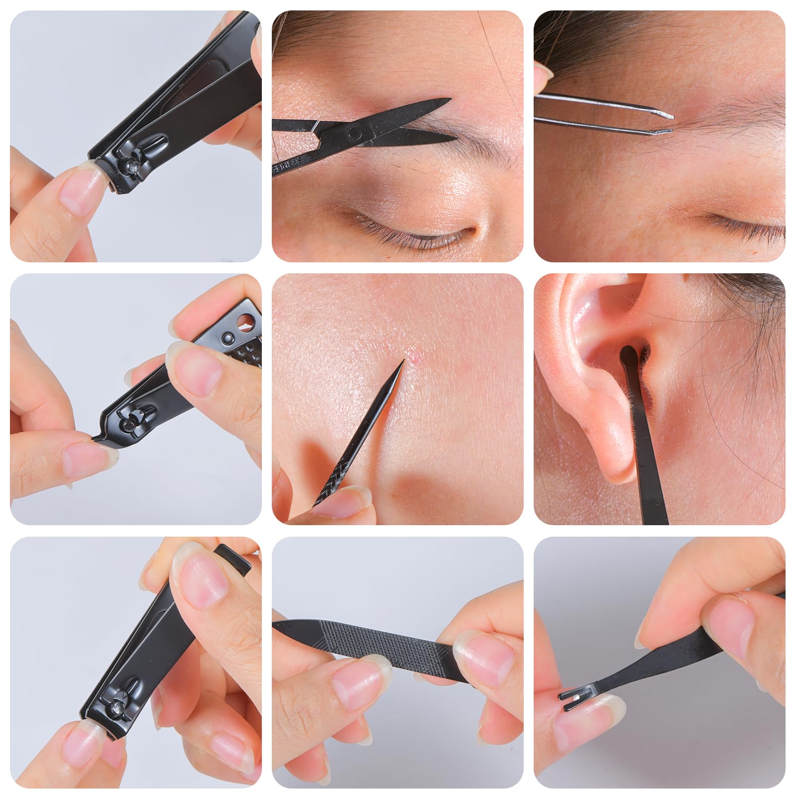Men's Manicure Set - 9Pcs Nail Care Tools -5