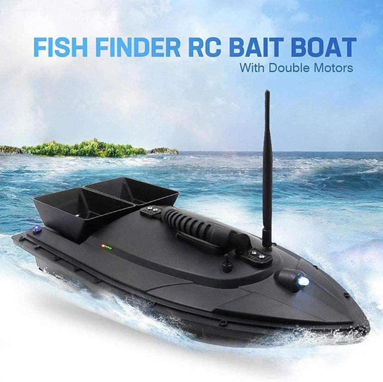 Équipement de pêche RC Fischkaderboot Twin Motor Fish Finder Boot RC Fischerboot 500m Fischer Fastboat Fastboat