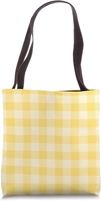 Yellow Buffalo Check Classic Lumberjack Vintage Plaid Girly Tote Bag