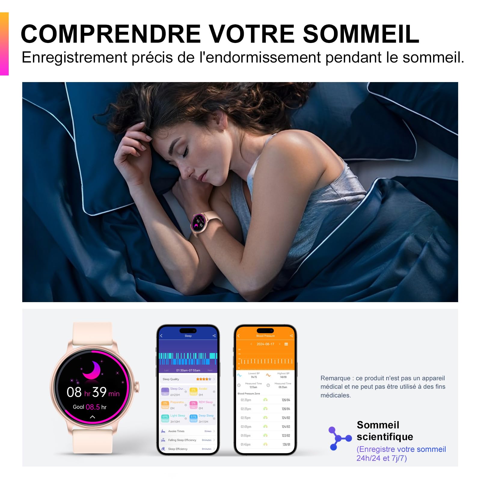 Montre Connectée Homme Femme, 1.43'' AMOLED Smartwatch avec Appel Bluetooth, Montre Connectee avec Moniteur de Fréquence Cardiaque, Podomètre Etanche IP68 Montre Intelligente pour Android iOS