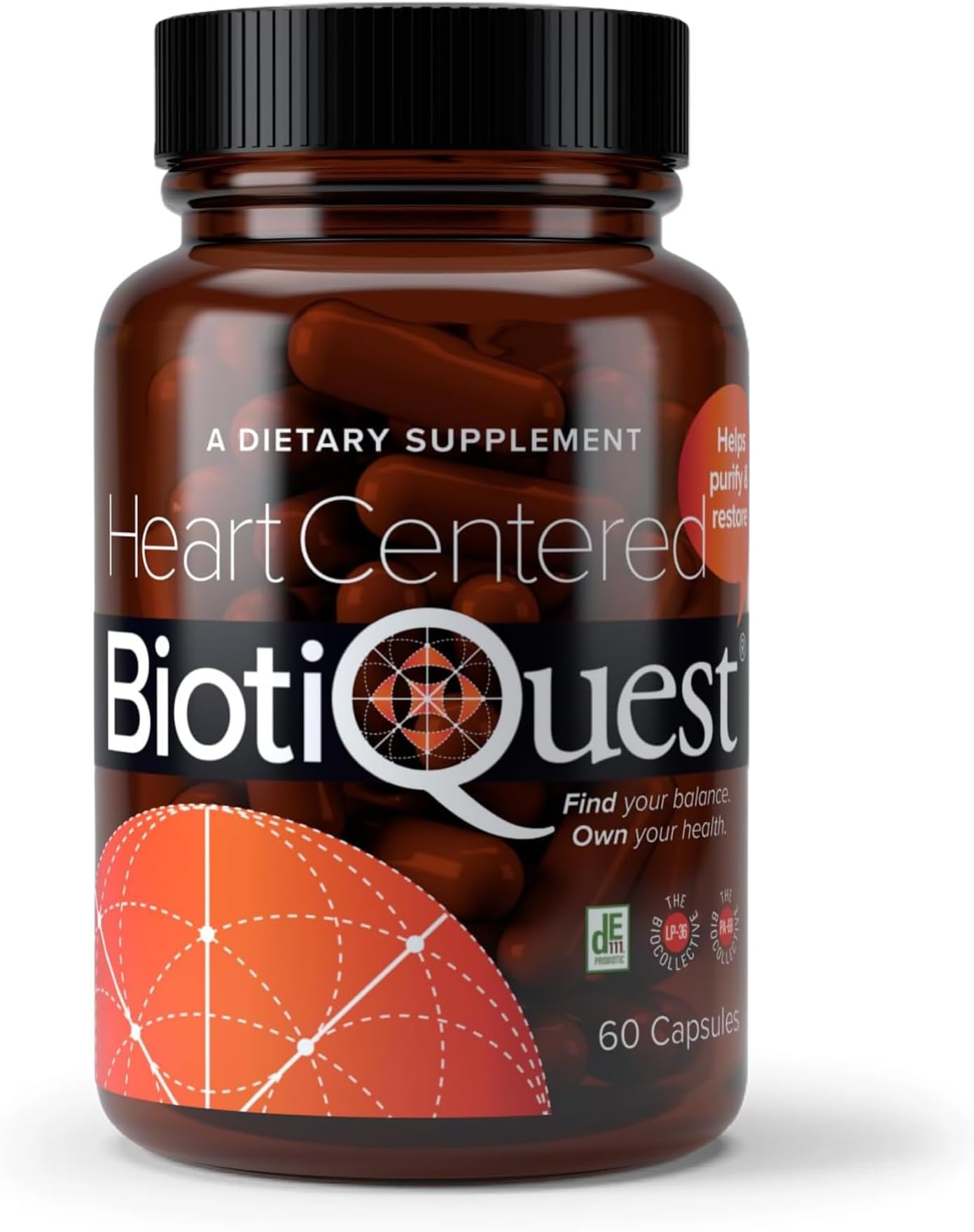 Heart Centered Probiotics to Support The Cardio Vascular System and Heart Health, 20 Billion CFU, Non-GMO, and Gluten Free, 60 Capsules