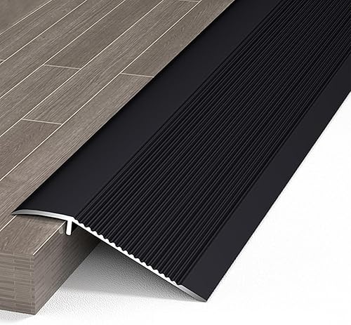 Miniatura 8 de Tira de transición de suelo de aluminio, rampa de umbral de puerta extra ancha de 3.9 in para suelos irregulares, moldura de piso de puerta, cocina,