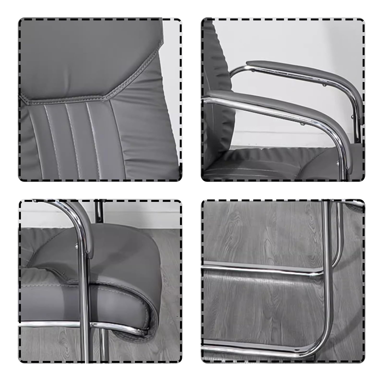 Sedia Ufficio, Sedia Ergonomica, con Braccioli, Sedia for Computer Domestico, Sedia da Conferenza, Adatta for Uffici e Sale di Ricevimento(Gray)