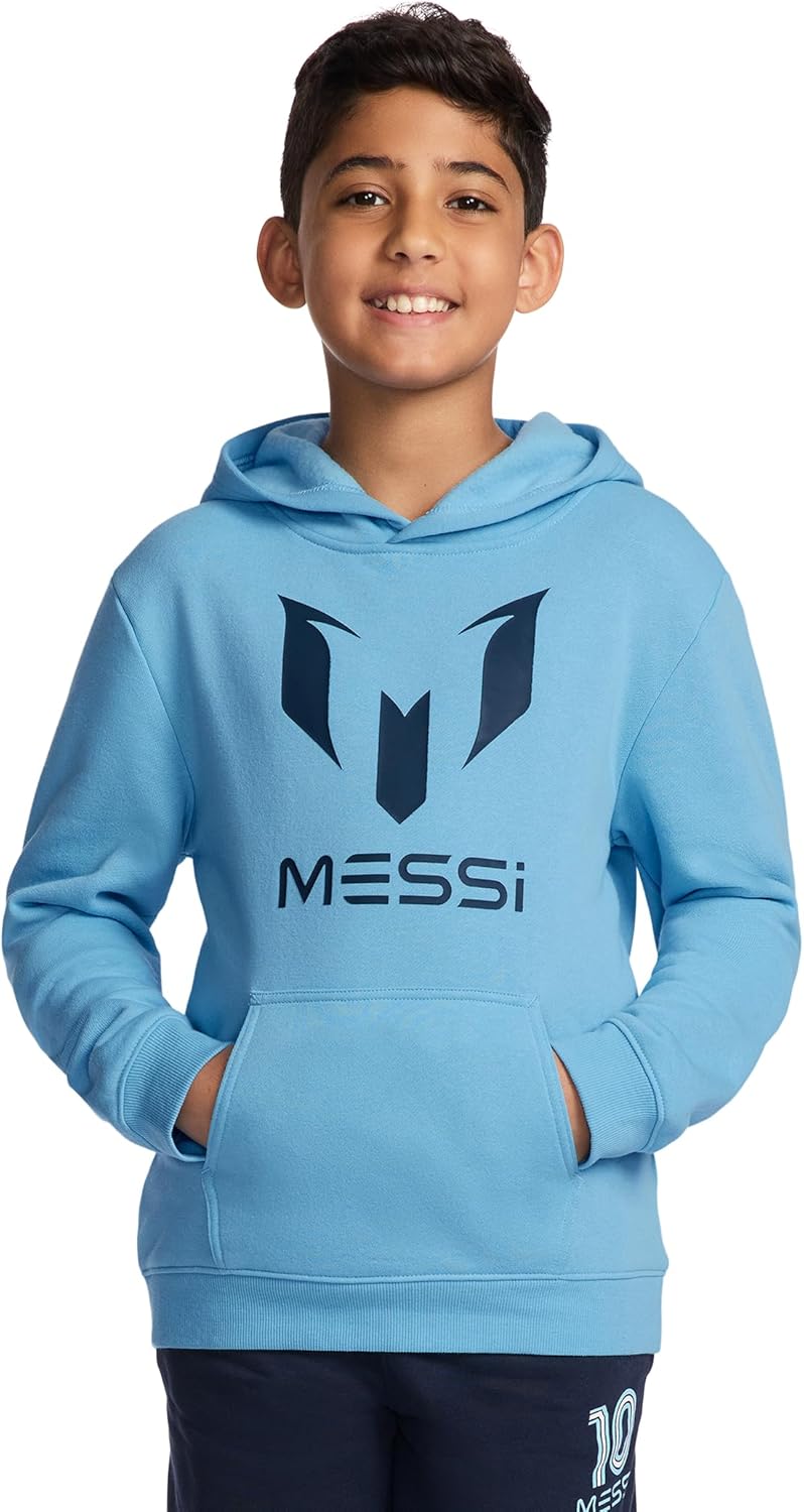Messi boys Long Sleeve, Standard Fit Hoodie Sweatshirt, Comfortable Fleece
