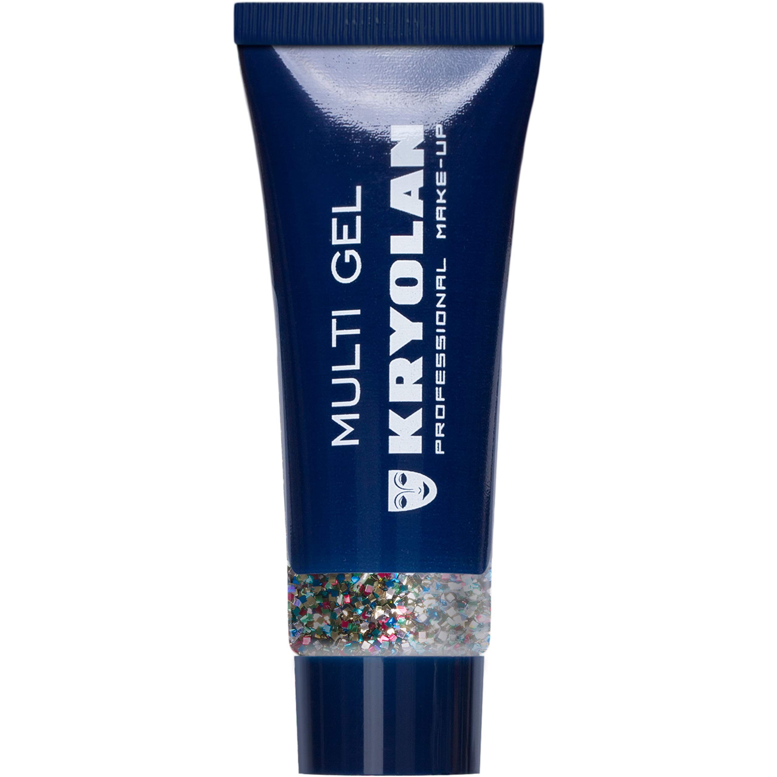 Kryolan Glittergel – Bunt grob, Glitzergel für Körper und Haar, 10 ml