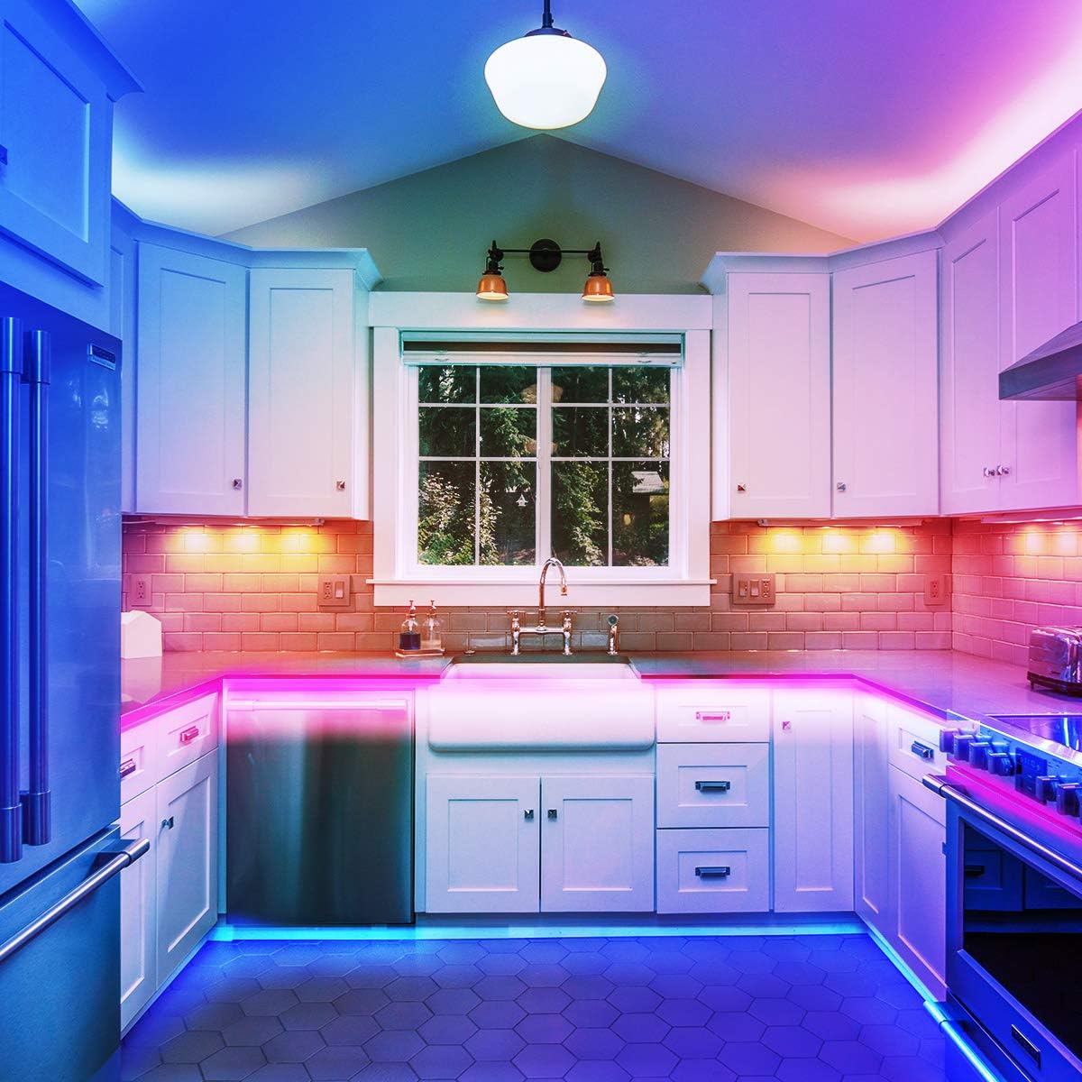 MESUN LED Strip Lights 9.6FT USB Powered, Bluetooth Color Changing Lighting with APP Control, LED Lights Music Sync, Multicolor Led Light Strips for Desk, TV, PC Case, Home Decoration