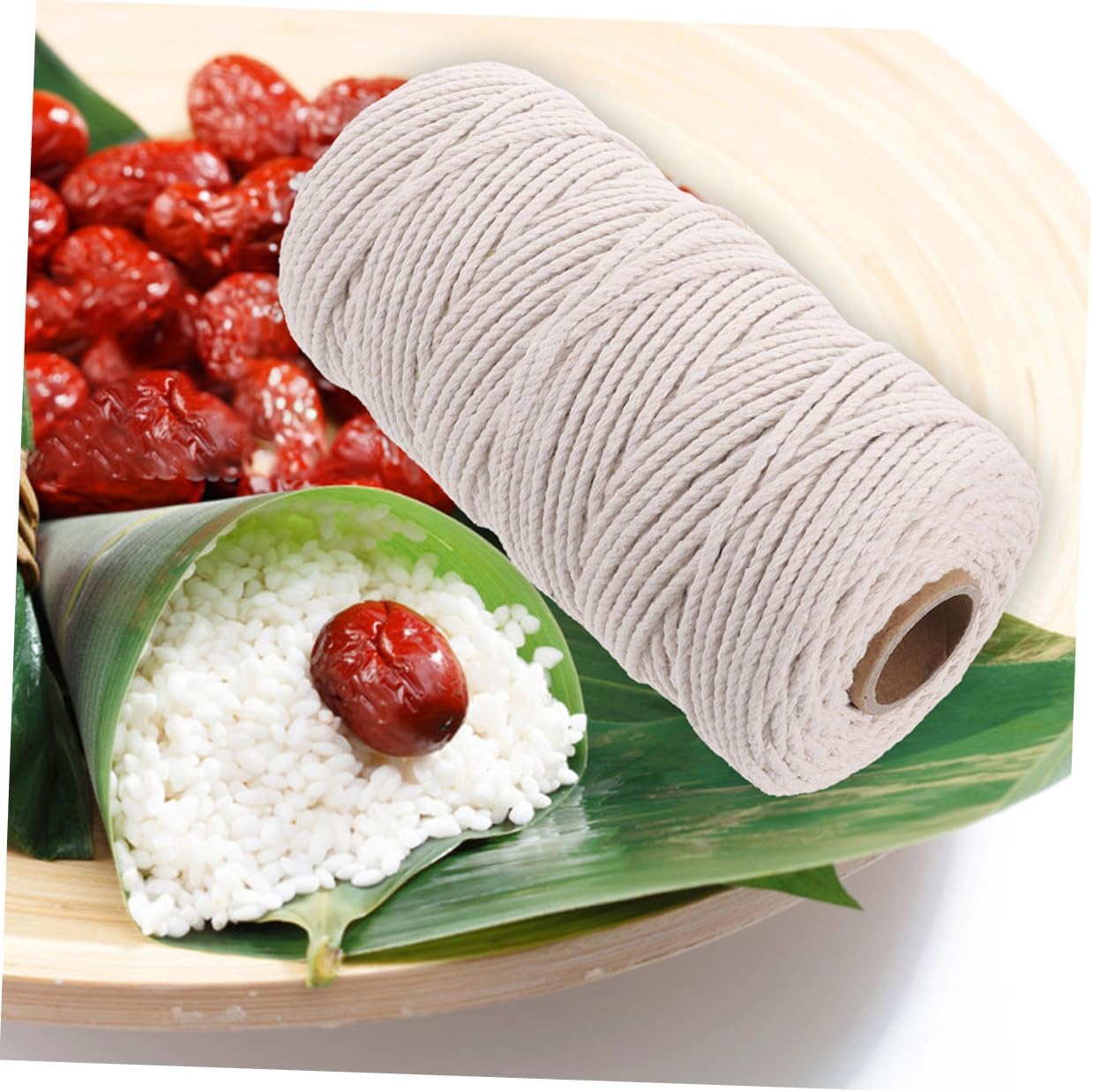 2rolls Cotton Butchers Twine Cooking String for Meat Trussing Baking and Crafts of Natural White High-Temperature Resistant Thread