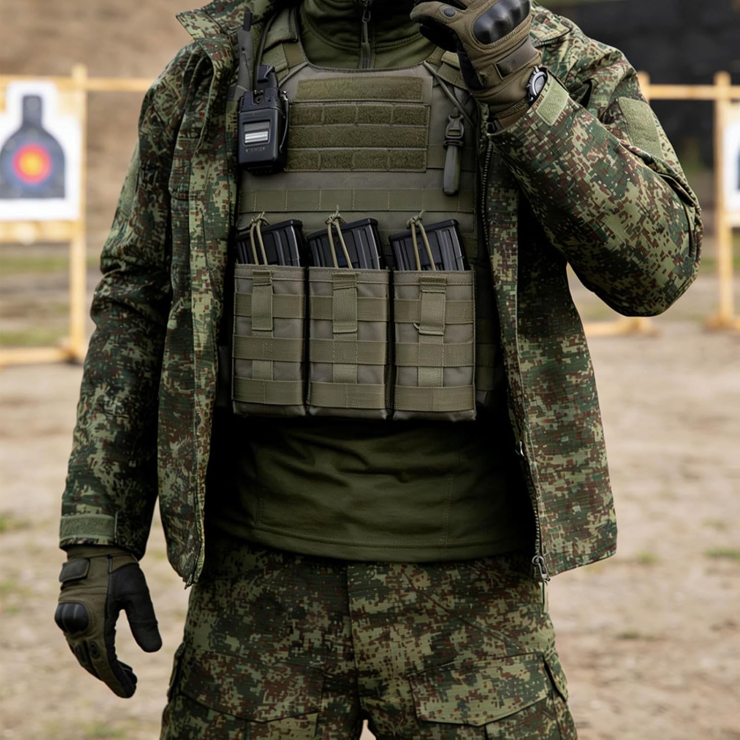 Tactical Military Russian Camouflage BDU Uniform Set for Men Combat Shirt & Pants Ripstop Apparel