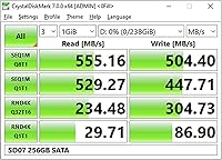 Vista 47 de Timetec SSD 3D NAND SATA III 6Gb/s 2.5 pulgadas 7mm (0.28") Velocidad de lectura de hasta 550 MB/s caché SLC Aumento de rendimiento Unidad interna