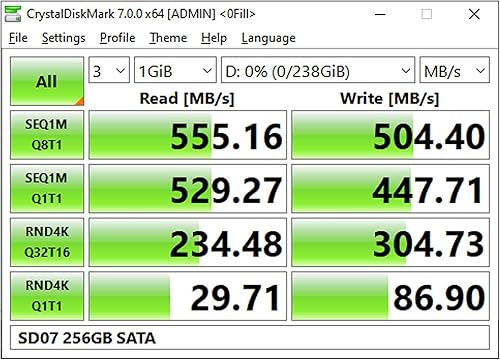 Miniatura 6 de Timetec 256GB SSD NAND 3D SATA III de 6 Gb/s de 2.5 pulgadas 7 mm (0.28") Velocidad de lectura de hasta 550 MB/s Aumento de rendimiento de caché SLC