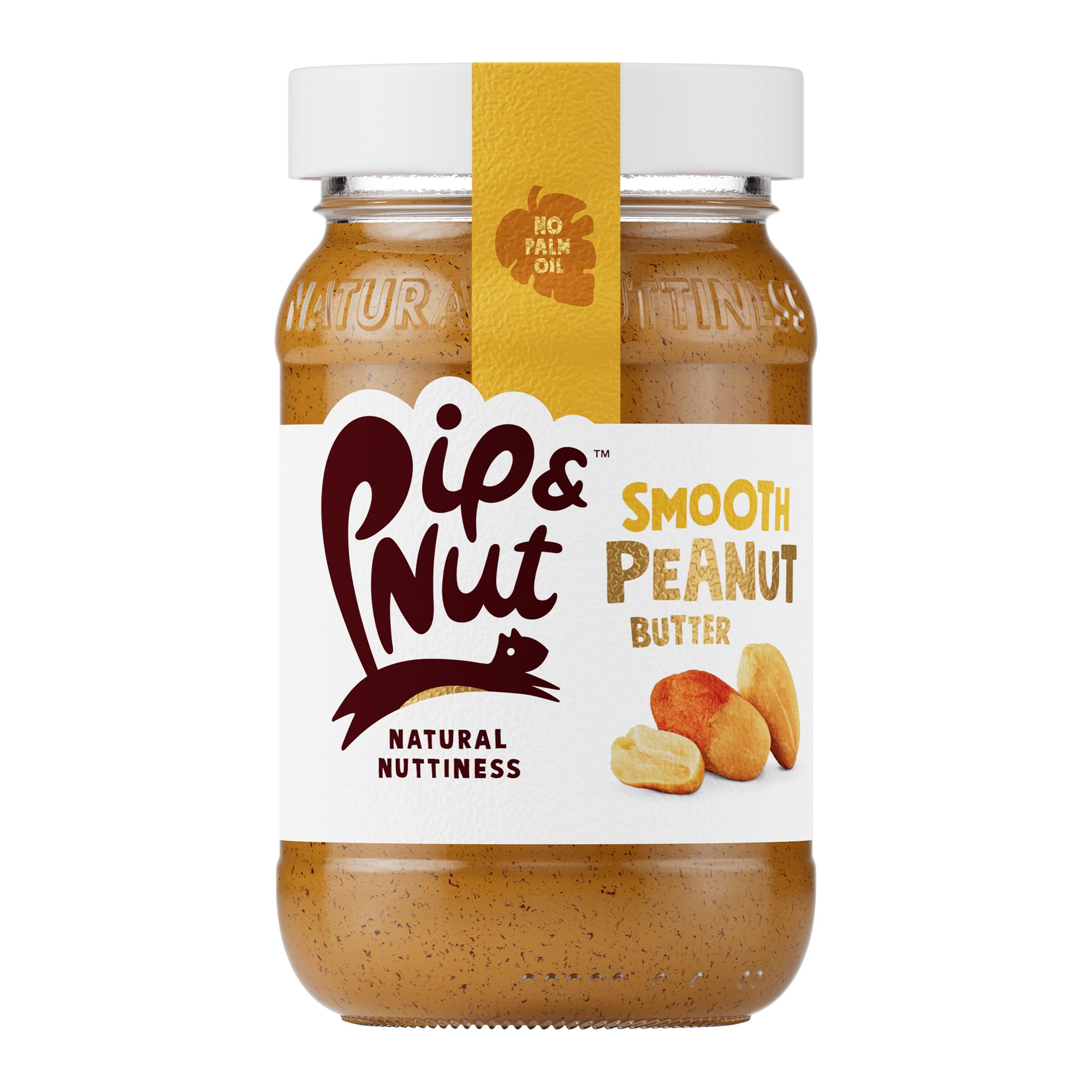 Pip & Nut - Smooth Peanut Butter (6 x 300g) | Natural Nut Butter, No Palm Oil, No Added Sugar, Hi-Oleic Peanuts, High in Unsaturated Fats, Gluten Free, Vegan, Dairy Free