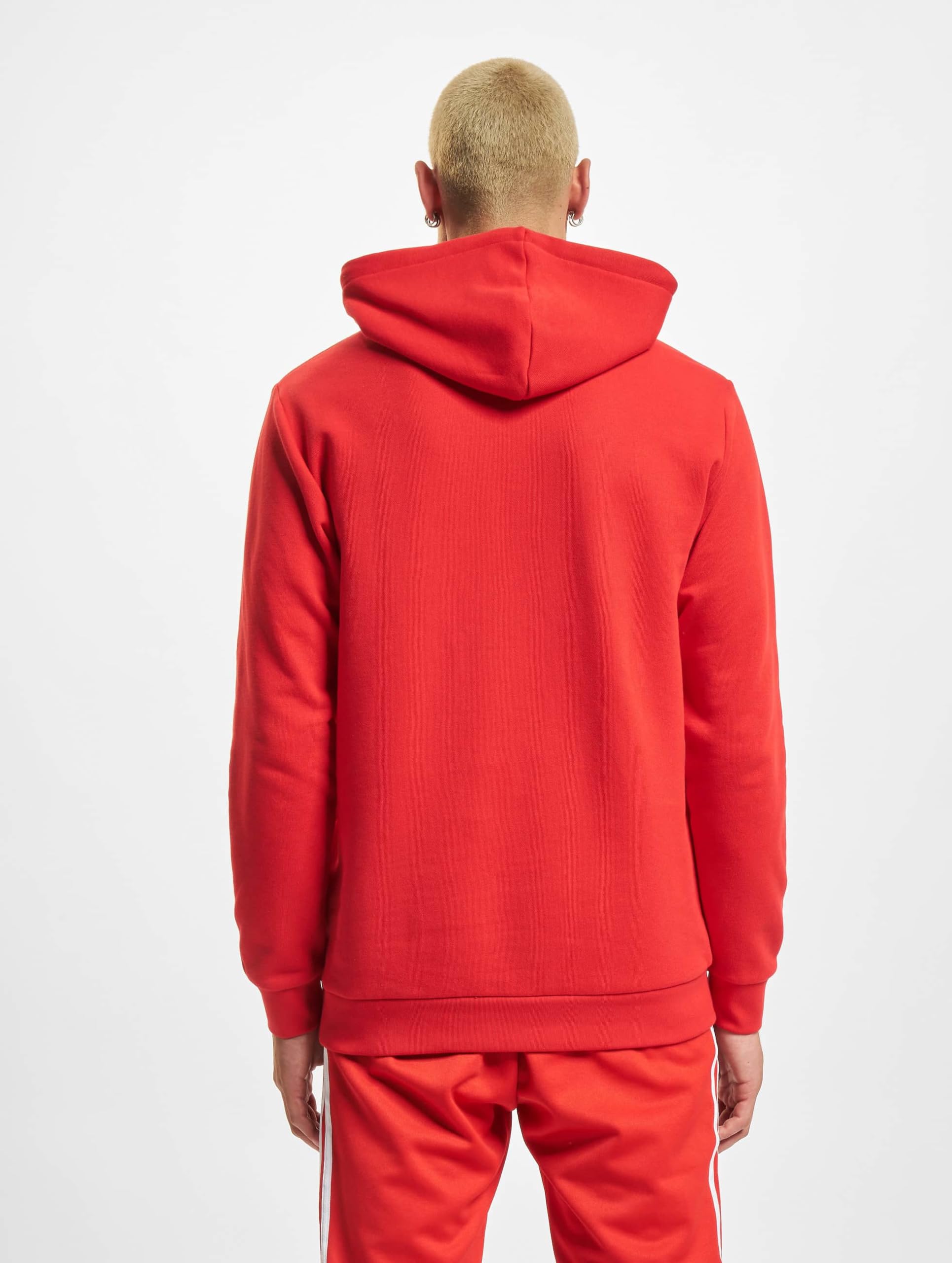 adidas Felpa Cappuccio Dx3614 Trefoil Hoodie Col.Rosso