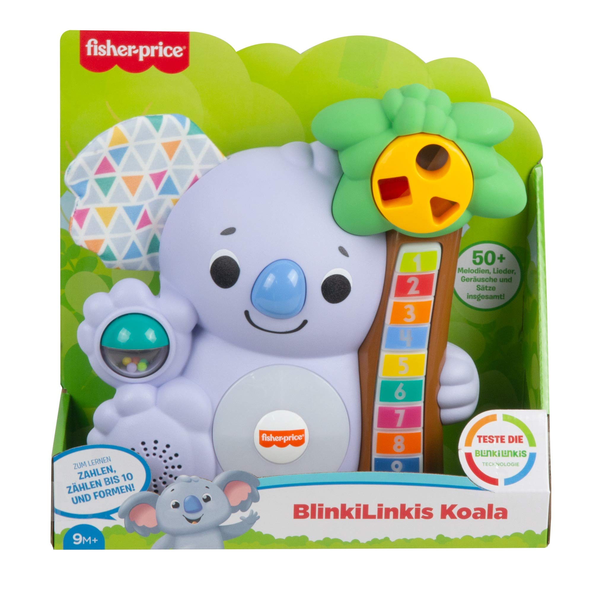 Fisher-Price GRG67 -BlinkiLinkis Koala, musikalisches Lernspielzeug für Babys und Kleinkinder, Babyspielzeug ab 9 Monaten