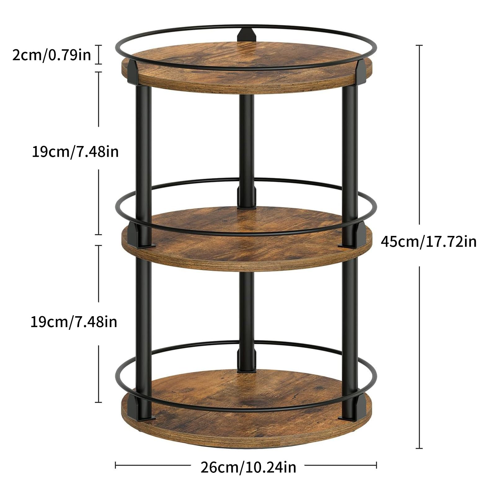Organizador de madera Lazy Susans de cocina, tocadiscos para armario, mesa o despensa, organizador giratorio de especias