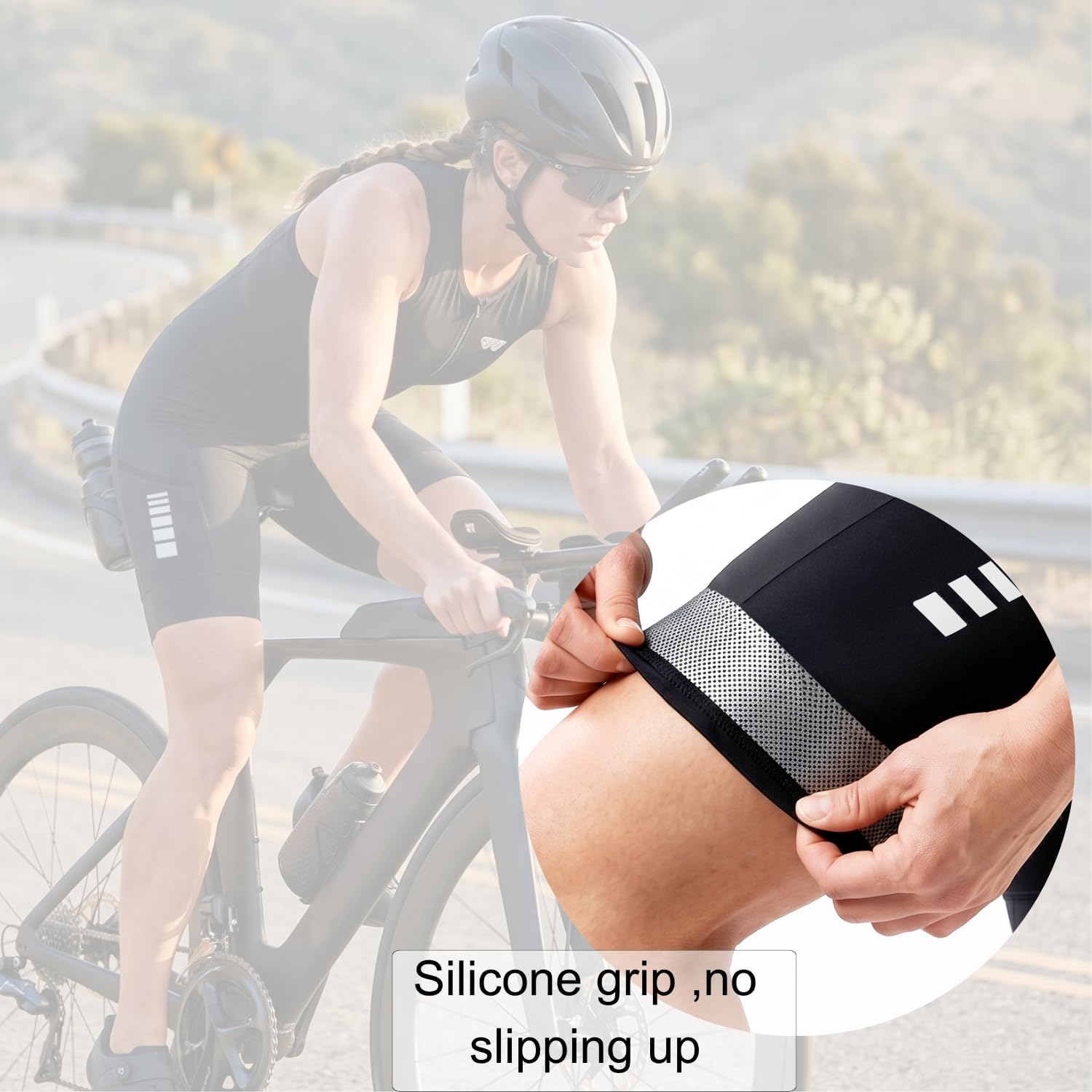 Wulibike Combinaison de triathlon à manches courtes pour femme