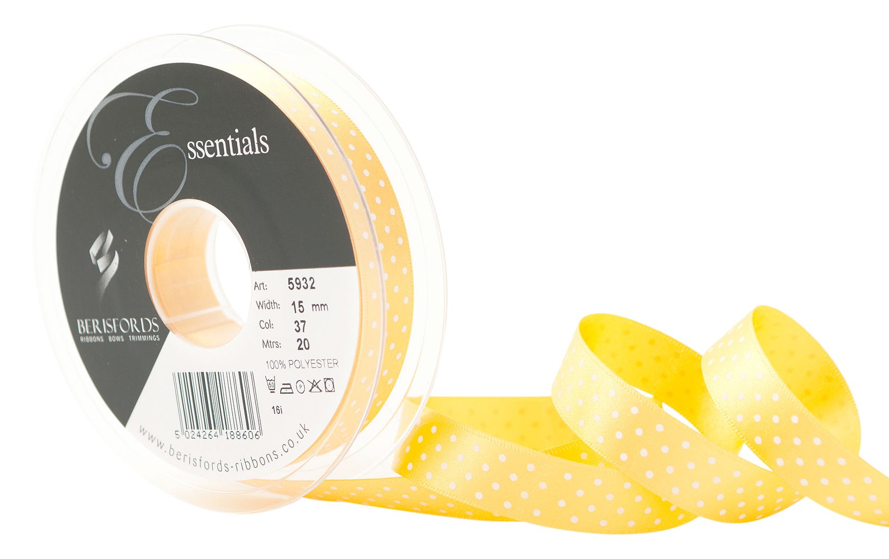Berisfords Micro DOT, Polyester, Gold, 10.4 x 10.4 x 1.8 cm