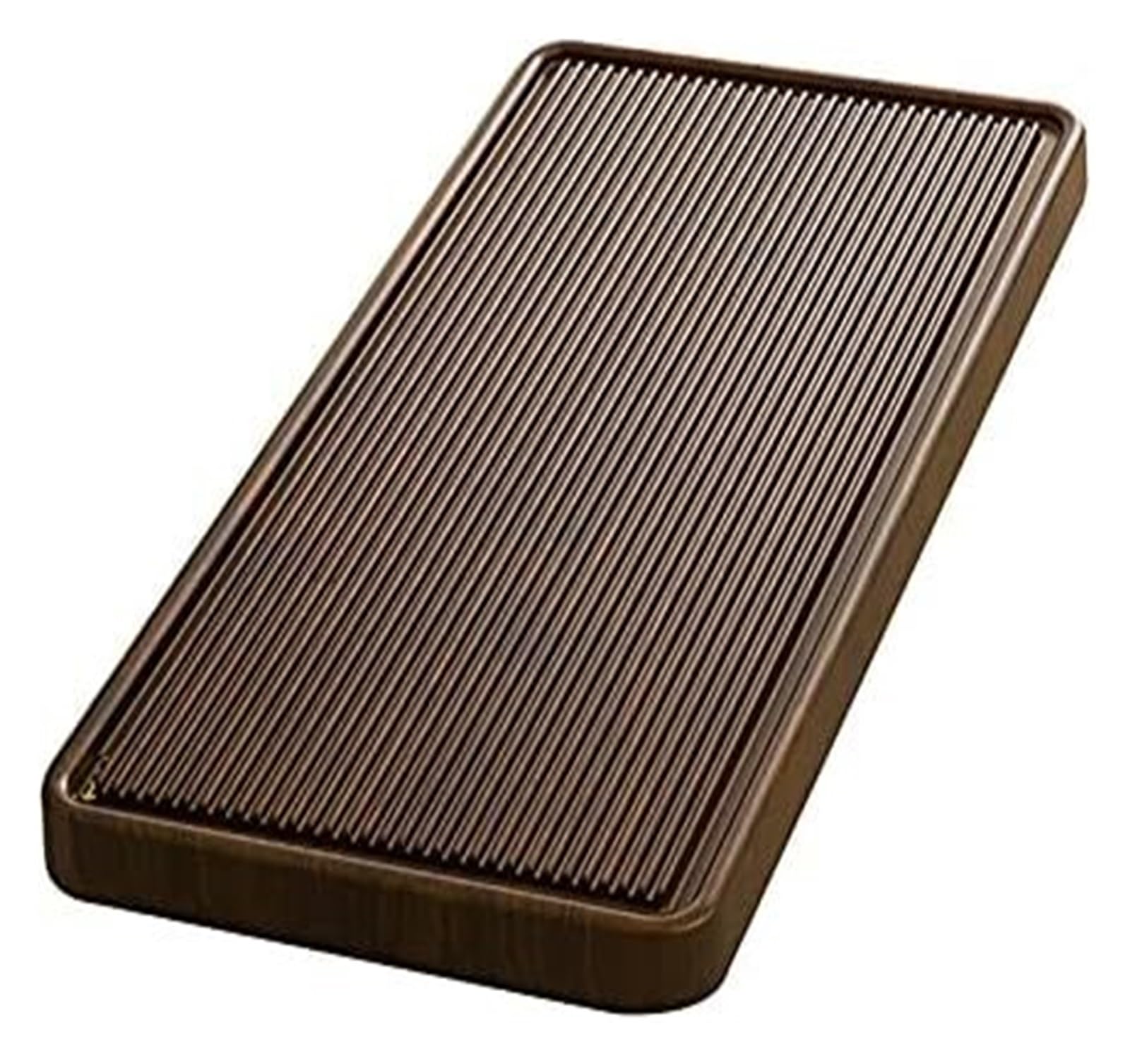 GTHTUHFD Kung Fu Tea Tray, Kung Fu Small Tea Tray Simple Reservoir Serving, Solid Wood Drainage Type Table,Brown-70 * 33cm