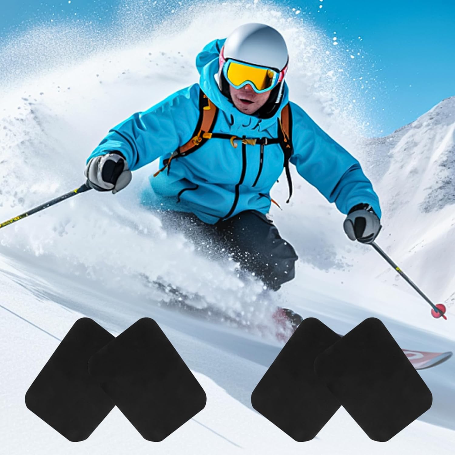 4 Pcs Snowboard Shin Pads, Thinkened Ski Shin Guards, Cuttable Ski Shin Pad, Sports Ski Guards for Ski Boot Liner - Image 7