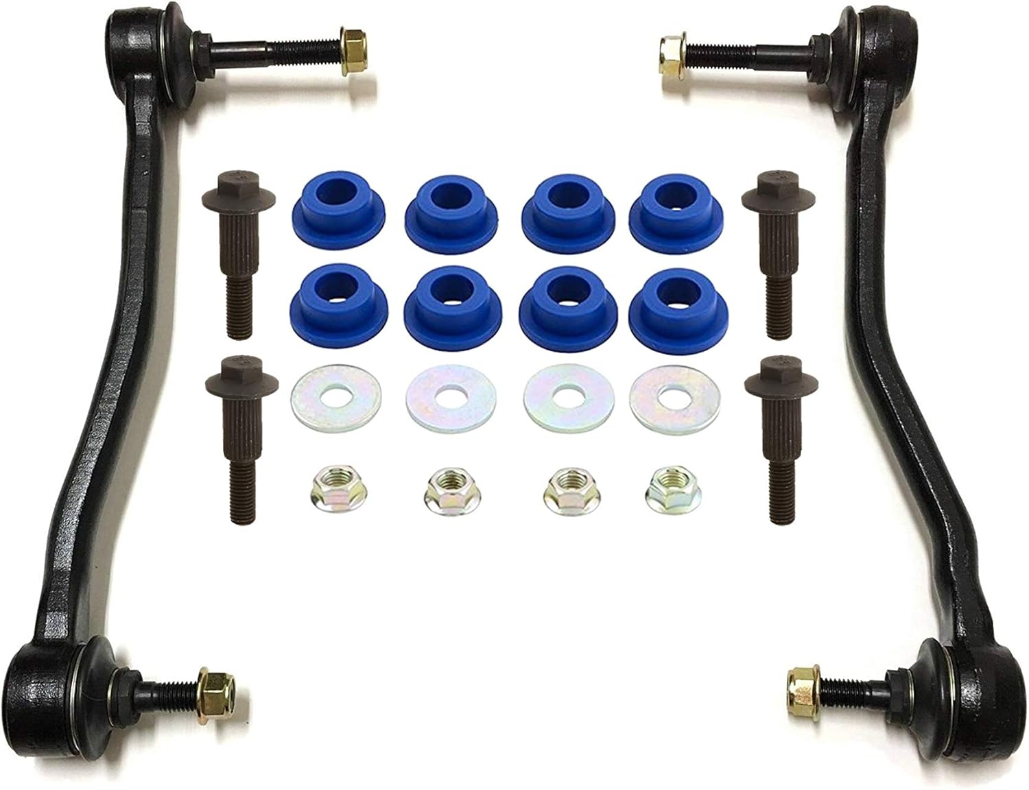 PartsW - 4 Pc Suspension Kit Sway Bar End Link Left Right Side & Rear Endlink Repair Bushings for Ford Excursion/Ford F-250-350 -450-550 Super Duty