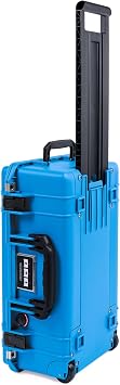ColorCase Pelican Air 1535 Carry-on Case Electric Blue - Medium Size Waterproof Case with Mesh Lid Organizer Only - Black Handles & Latches