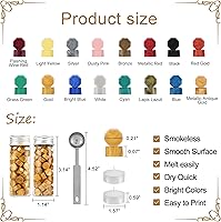 Vista 2 de Juego de 150 cuentas de cera de octágono Yoption, con 2 velas y cuchara de fusión para sello de cera