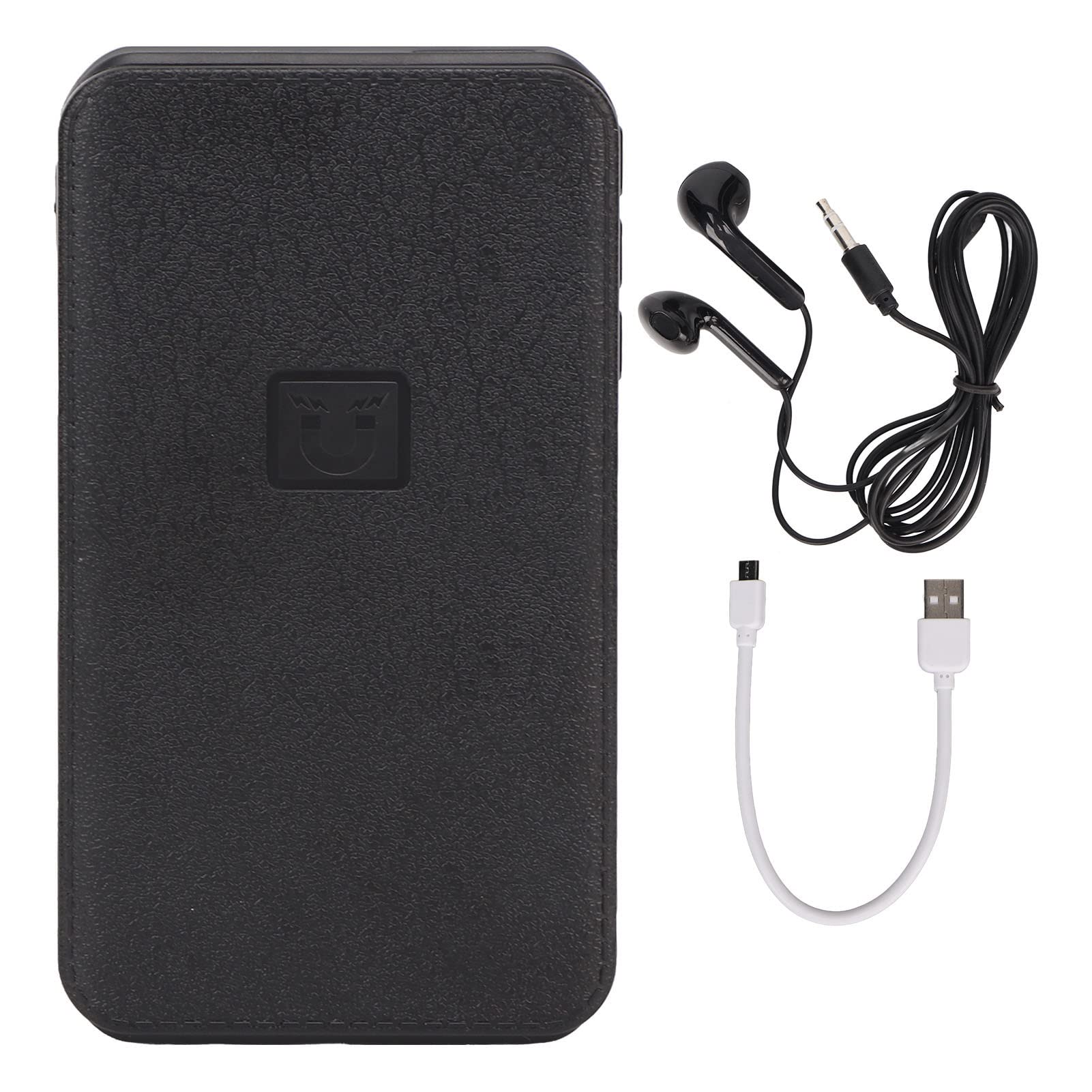 Grabadora de Voz Digital, Grabadora Activada por Voz con Reducción de Ruido Magnético, Mini Grabadora Power Bank, Dispositivo de Grabación de Audio con Reproductor de MP3 para Conf (Inglés Neutro,