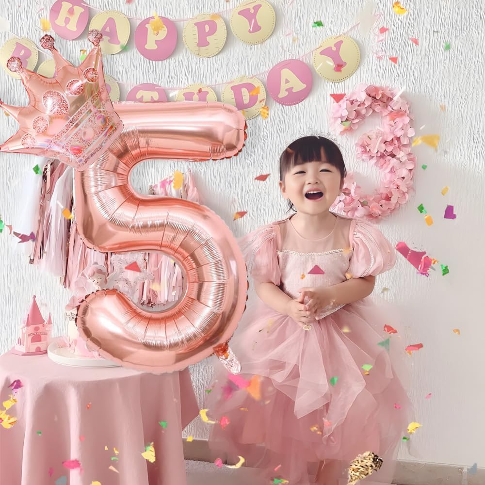 40 Inch Rose Gold Crown Number 15 Balloons, 15th Birthday Balloons for Men Women, 15th Celebration Decor Happy 15th Birthday Party,15th Birthday Party Decoration Wedding Anniversary Events Supplies - Image 5