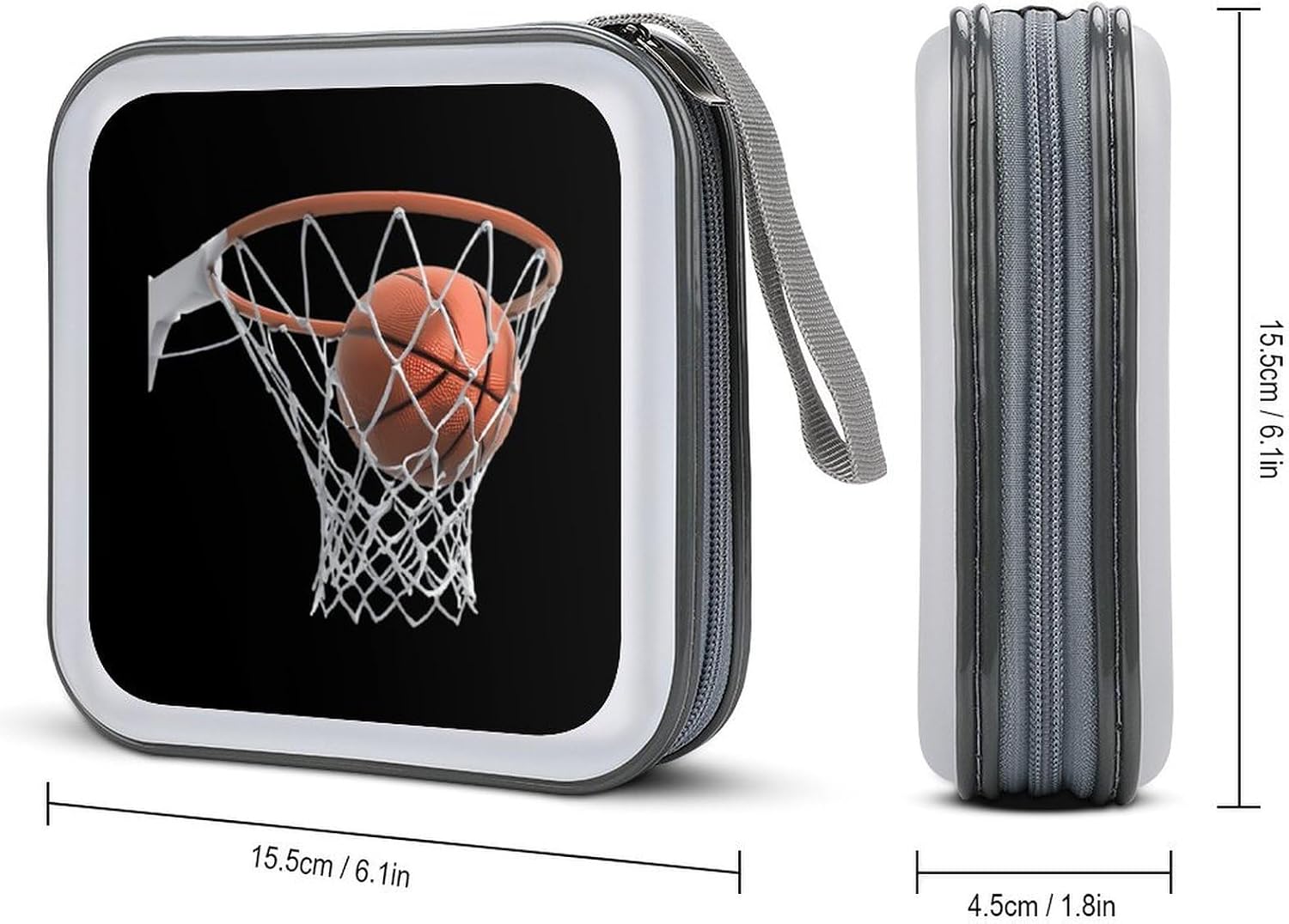 Basketball Ball Net CD Case Wallet Portable DVD Holder Organizer Box